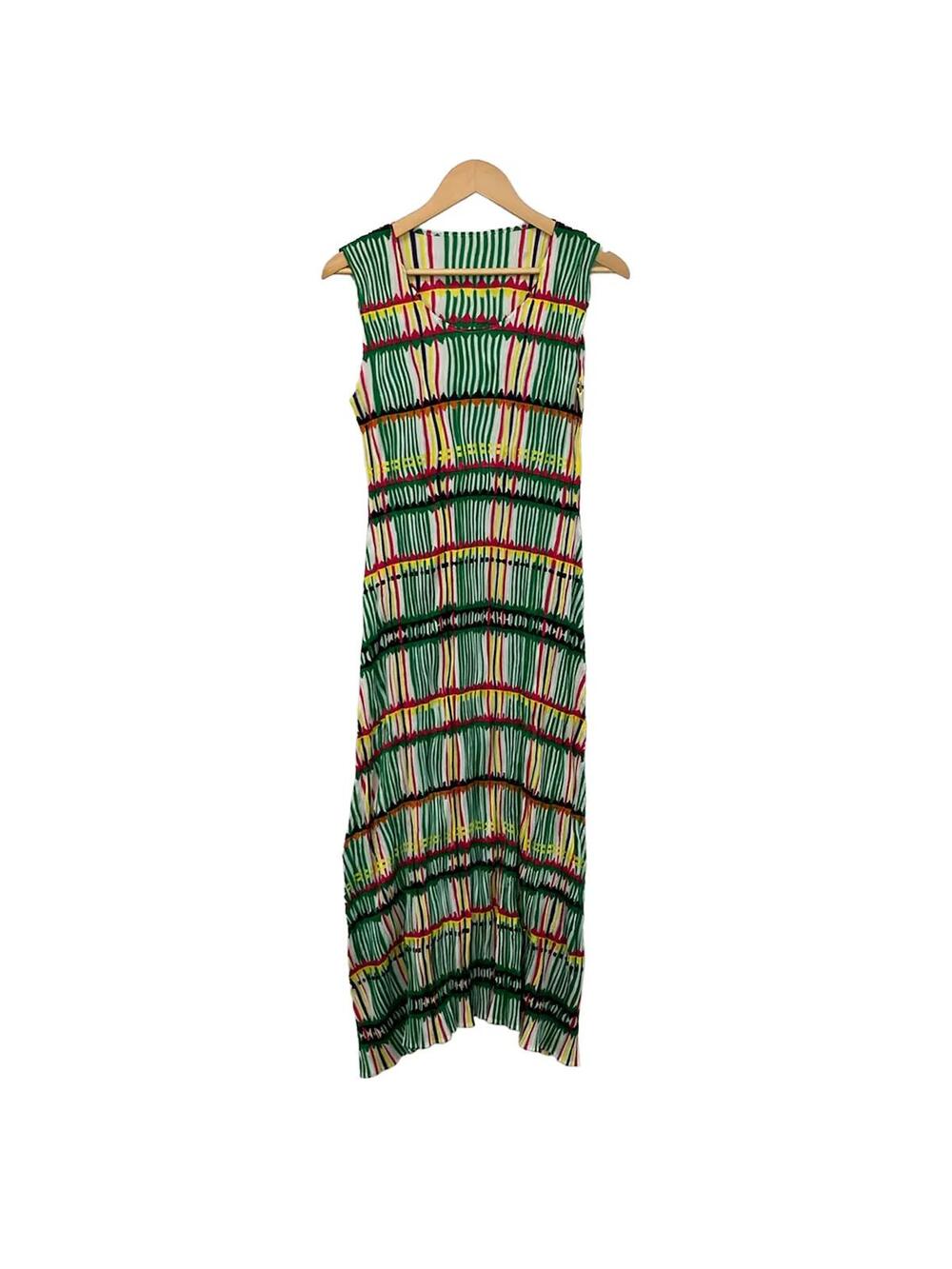 Pleats Please Green White Multi Women's #288607P53B